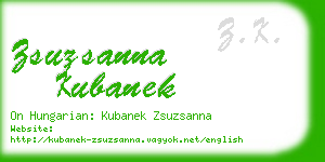 zsuzsanna kubanek business card